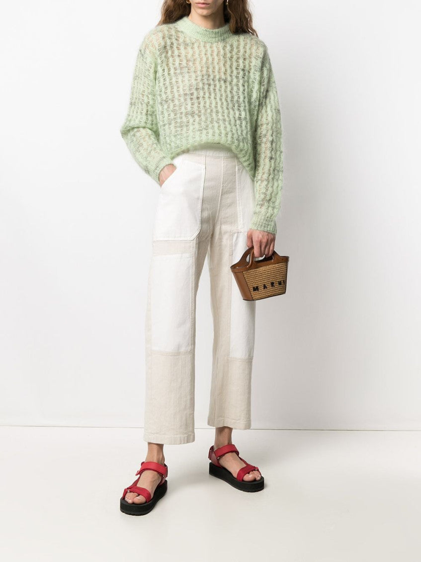 Brown Tropicalia logo-embroidered satchel bag 3