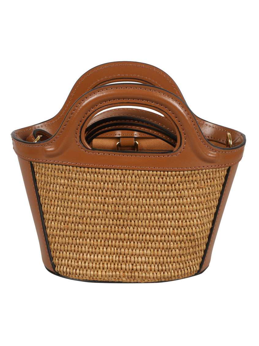 Brown Tropicalia logo-embroidered satchel bag 4