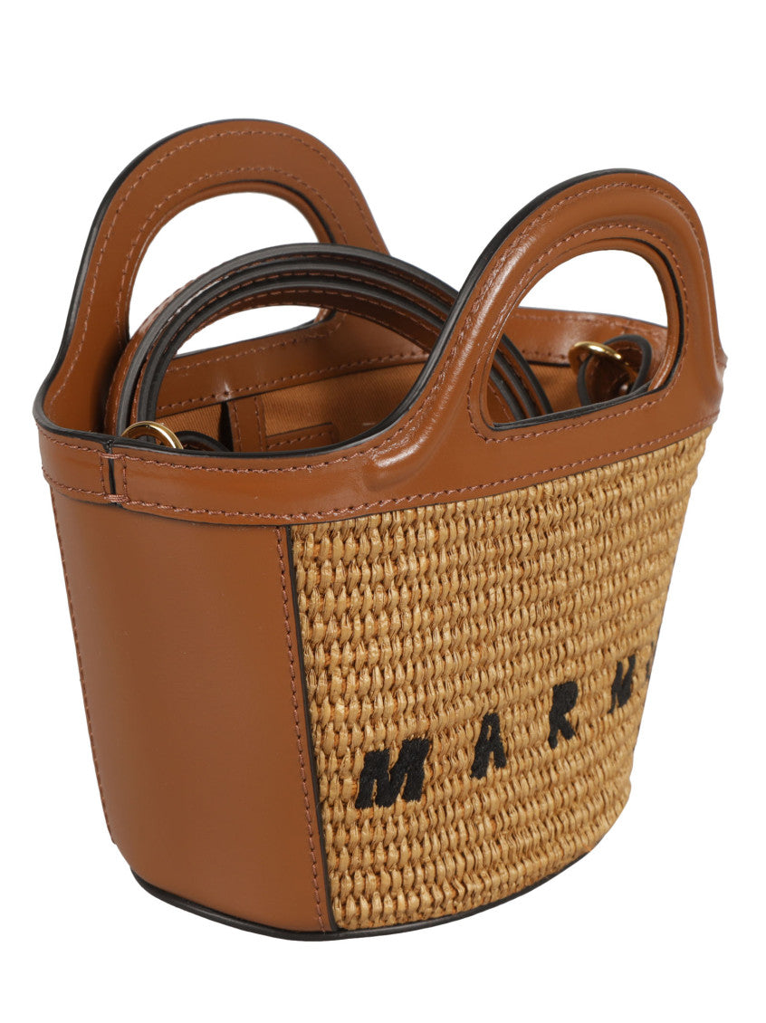 Brown Tropicalia logo-embroidered satchel bag 6