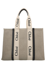 Beige 'Woody Medium' Tote Bag 1