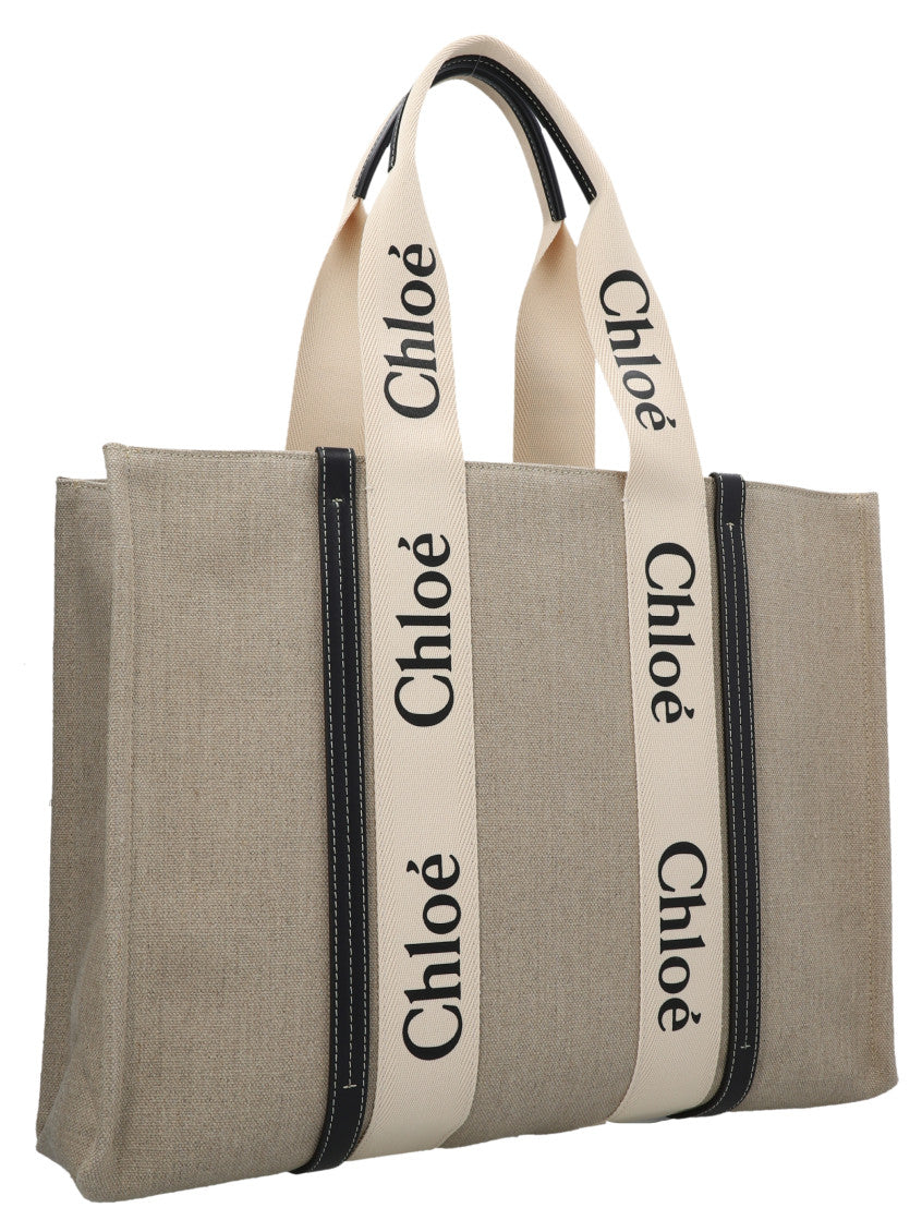 Beige 'Woody Medium' Tote Bag 2