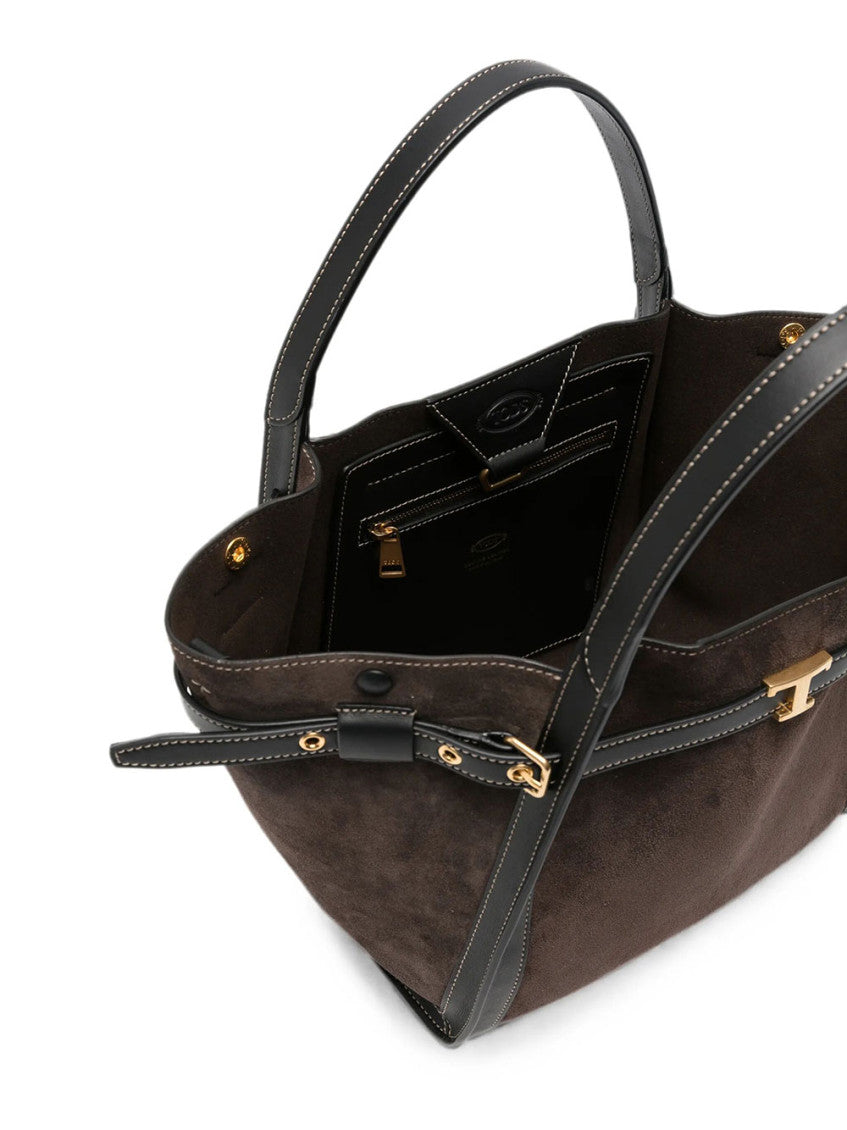 Brown T Timeless Small Tote 3