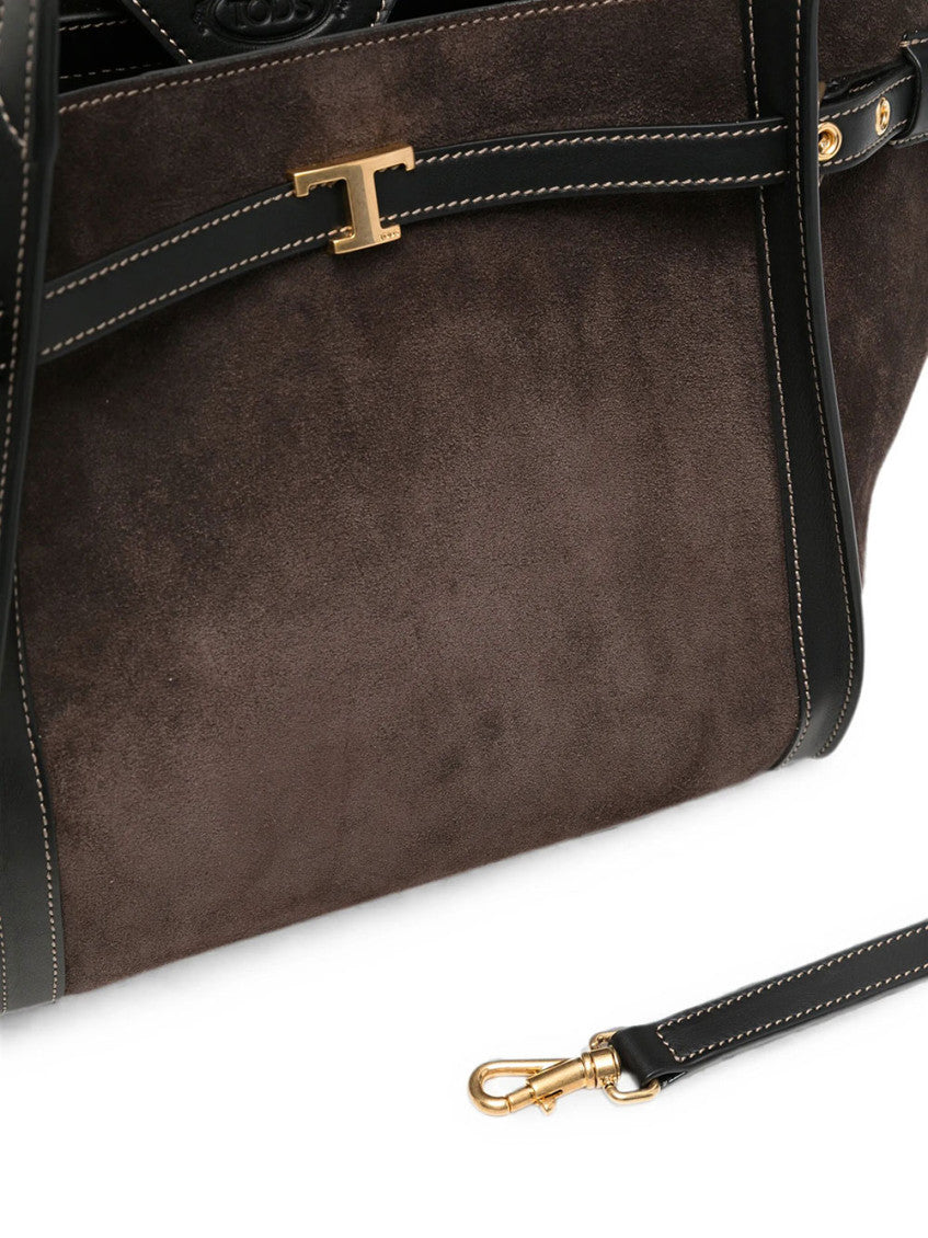 Brown T Timeless Small Tote 4
