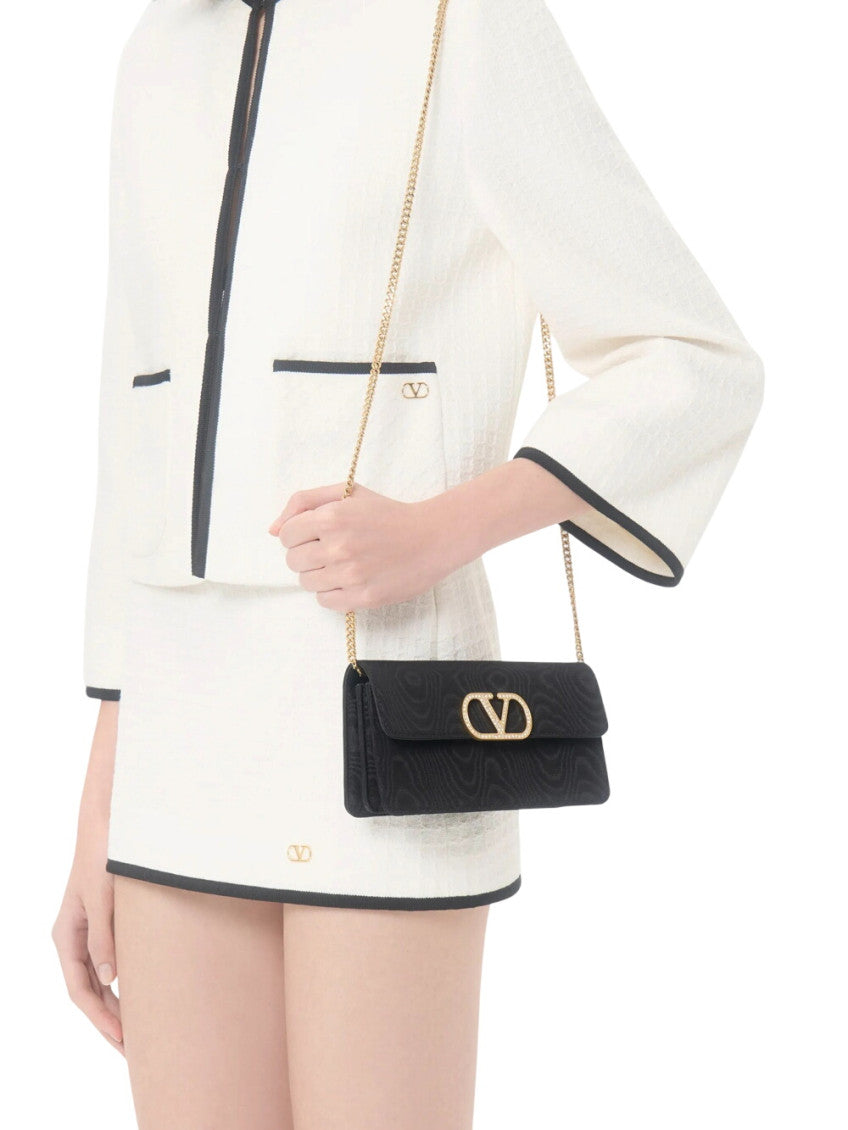 Black VLogo Small Crossbody Bag 5