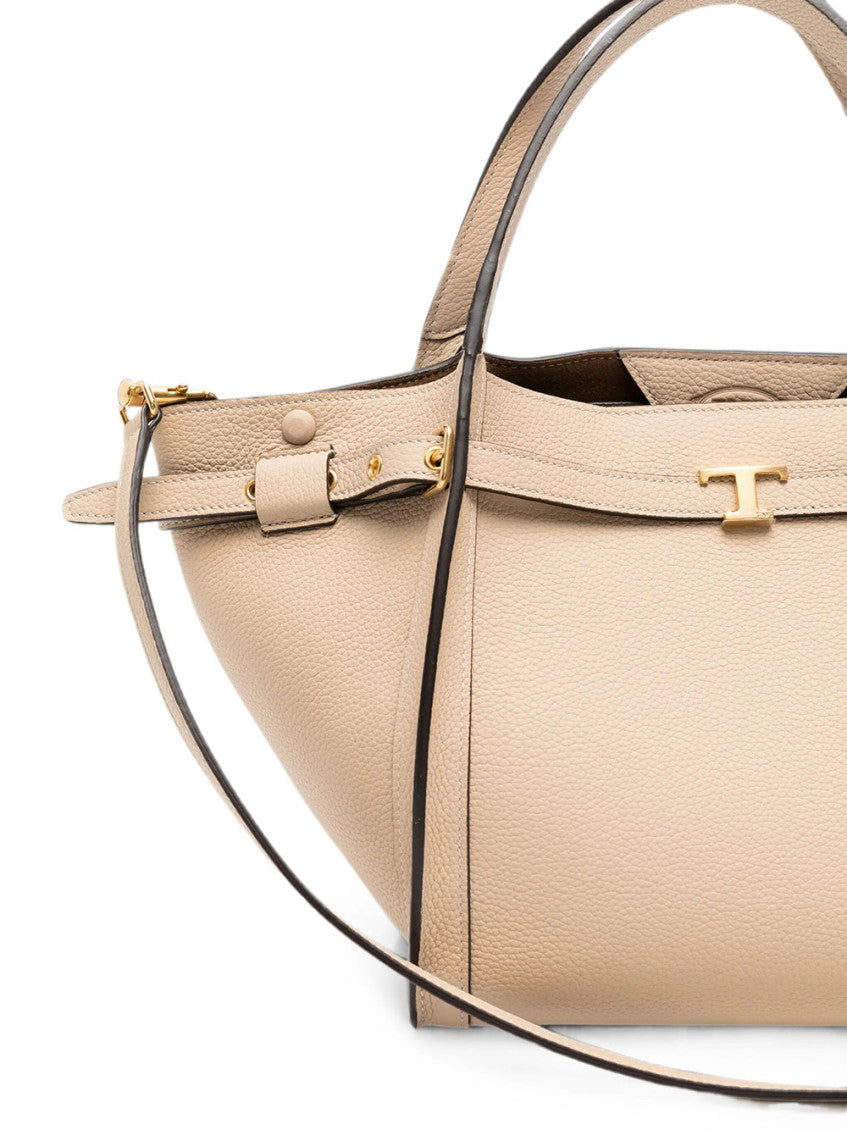 Beige T Timeless Small Tote 4