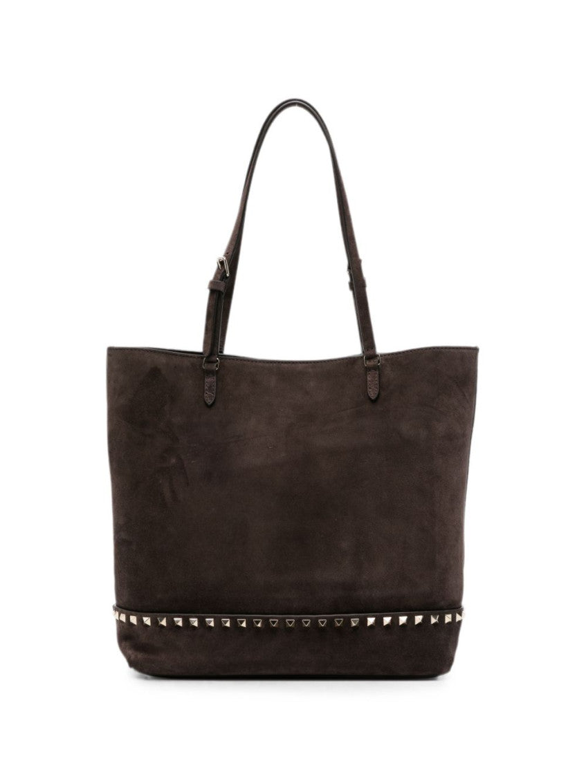 Brown Rockstud Medium Tote 1