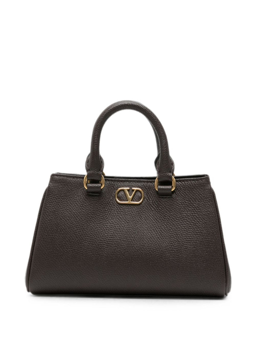 Dark Brown VLogo Mini Satchel 1