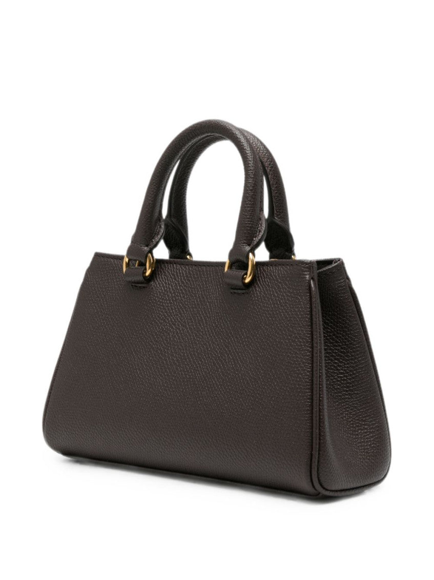 Dark Brown VLogo Mini Satchel 2