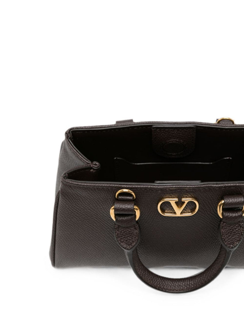 Dark Brown VLogo Mini Satchel 3