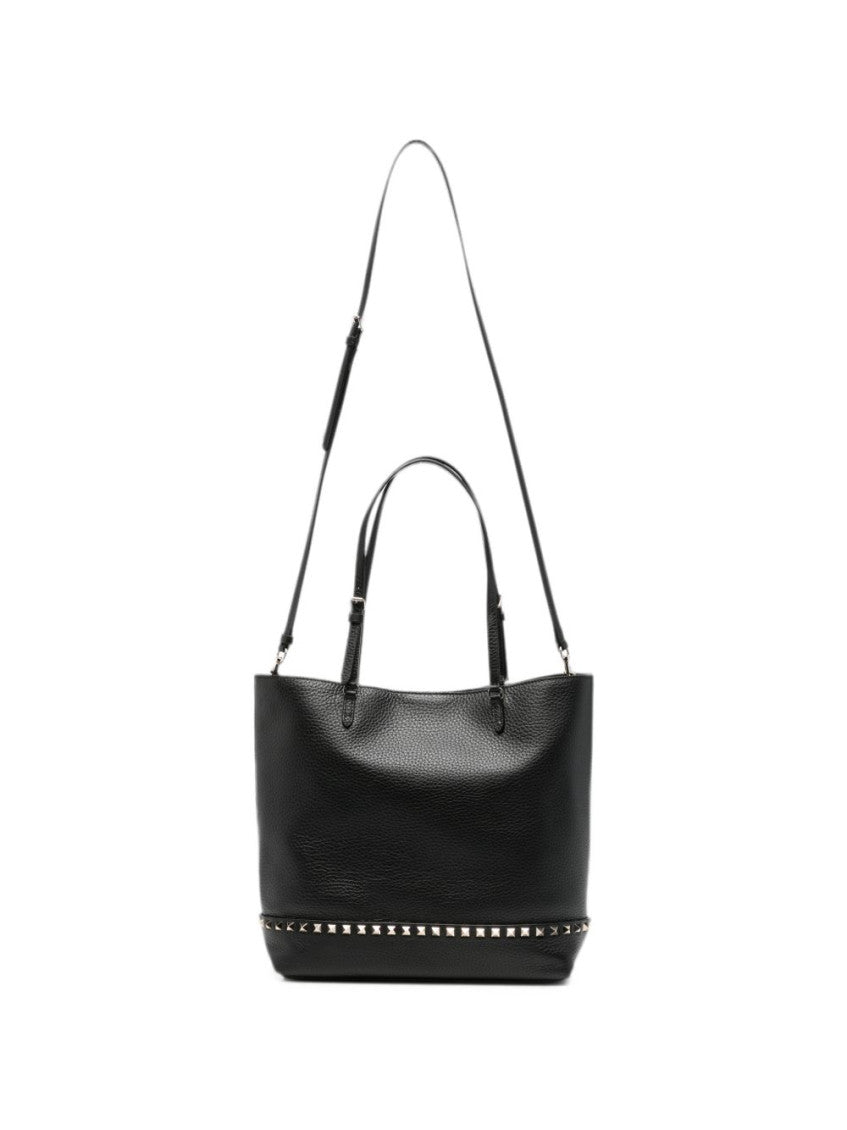 Black Rockstud Medium Tote 1