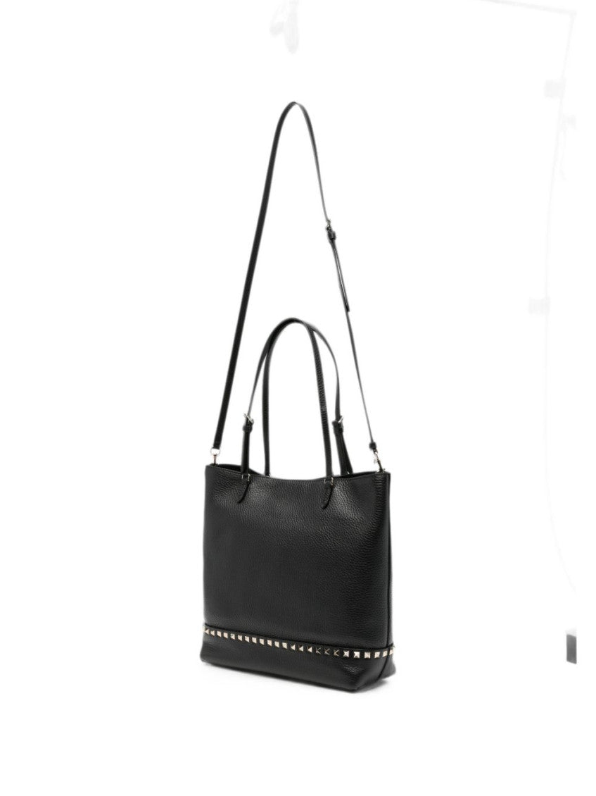 Black Rockstud Medium Tote 2