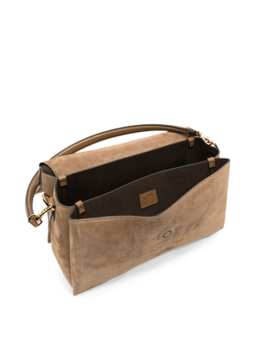 Brown T Timeless Large Shoulder Bag 3