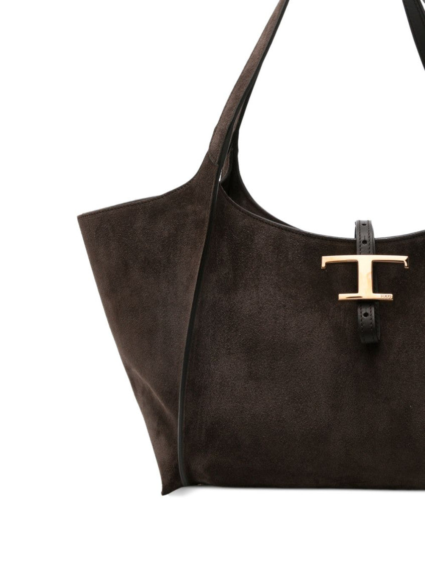 Dark Brown T-Timeless Small Tote 4