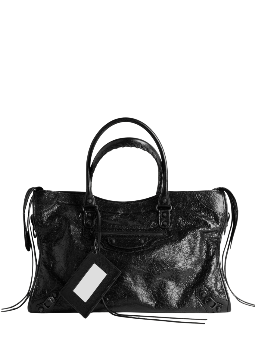 Black Le City Top Zip Large Tote 1