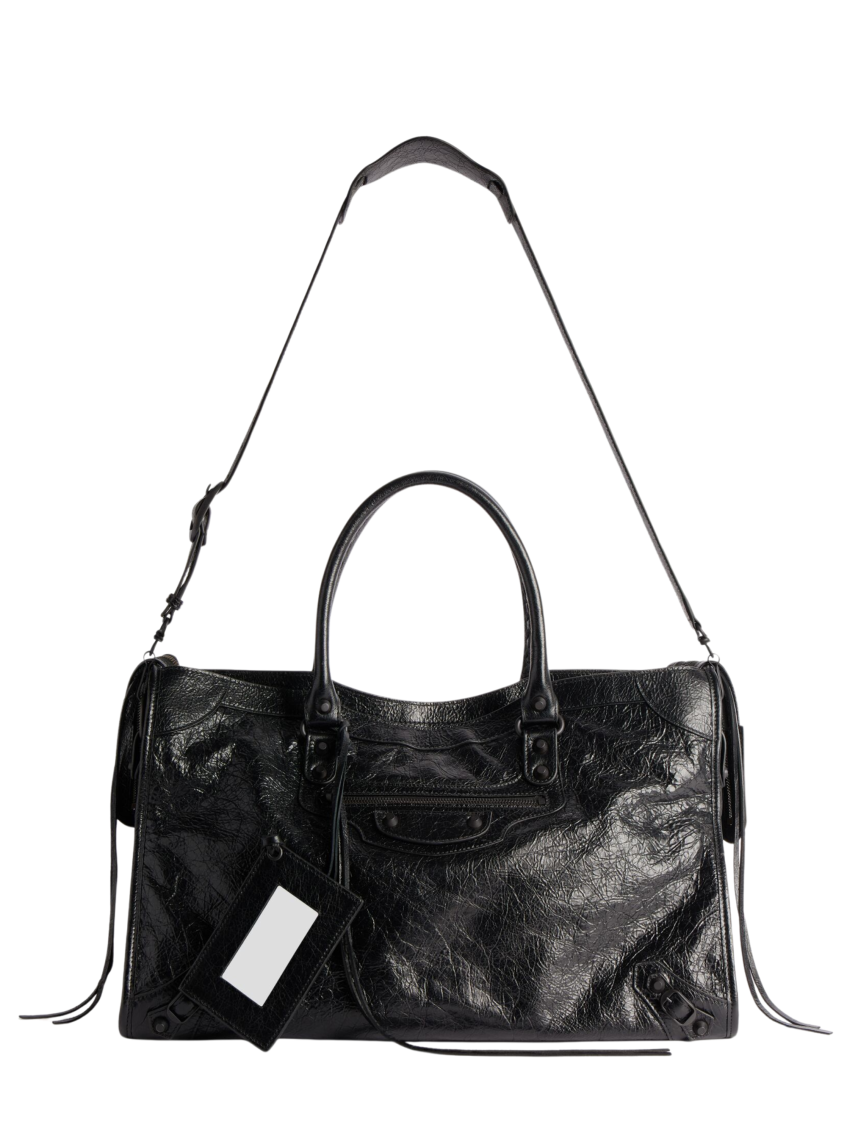 Black Le City Top Zip Large Tote 2