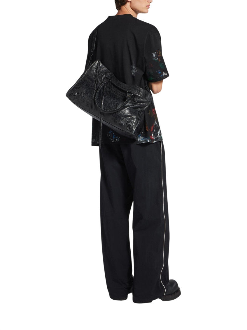 Black Le City Top Zip Large Tote 6