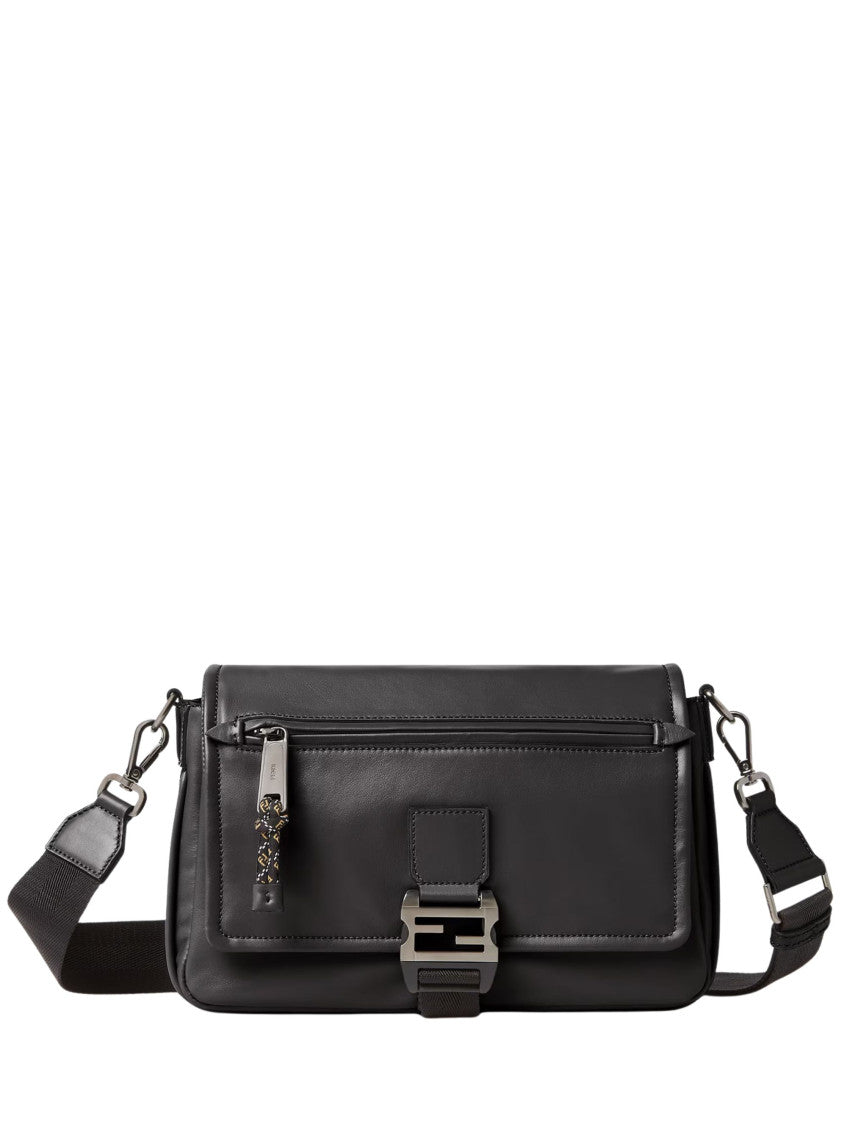Black Flux Medium Messenger Bag 1