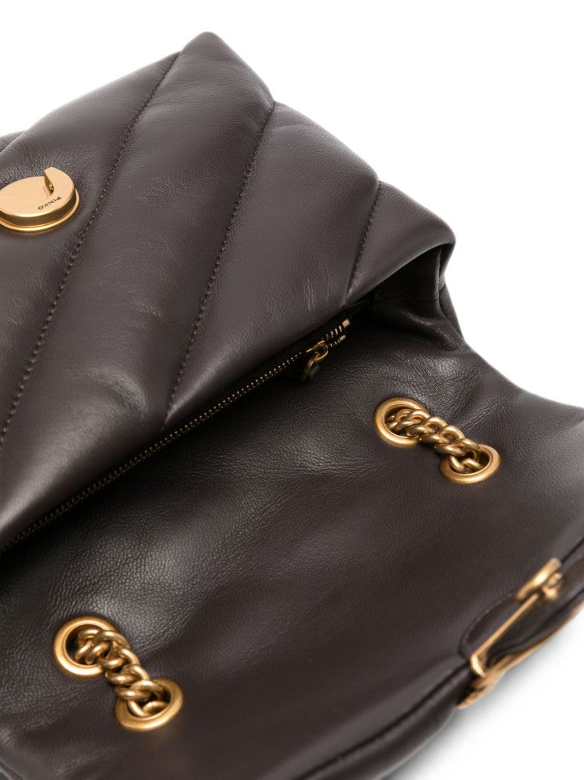 Dark Brown Love Puff Small Shoulder Bag 3