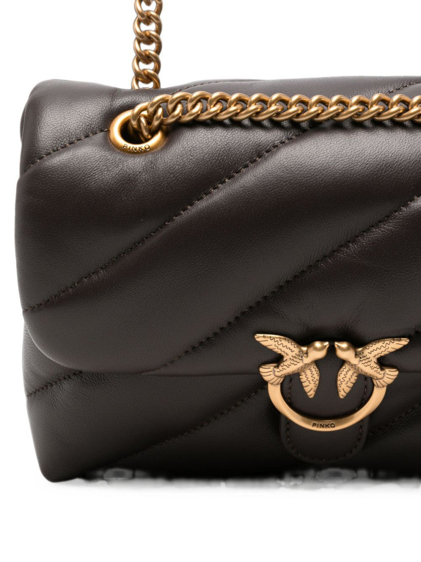 Dark Brown Love Puff Small Shoulder Bag 4
