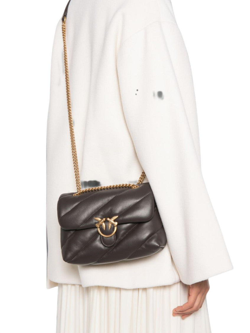 Dark Brown Love Puff Small Shoulder Bag 5
