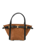 Brown T Signature Top Zip Mini Tote 1