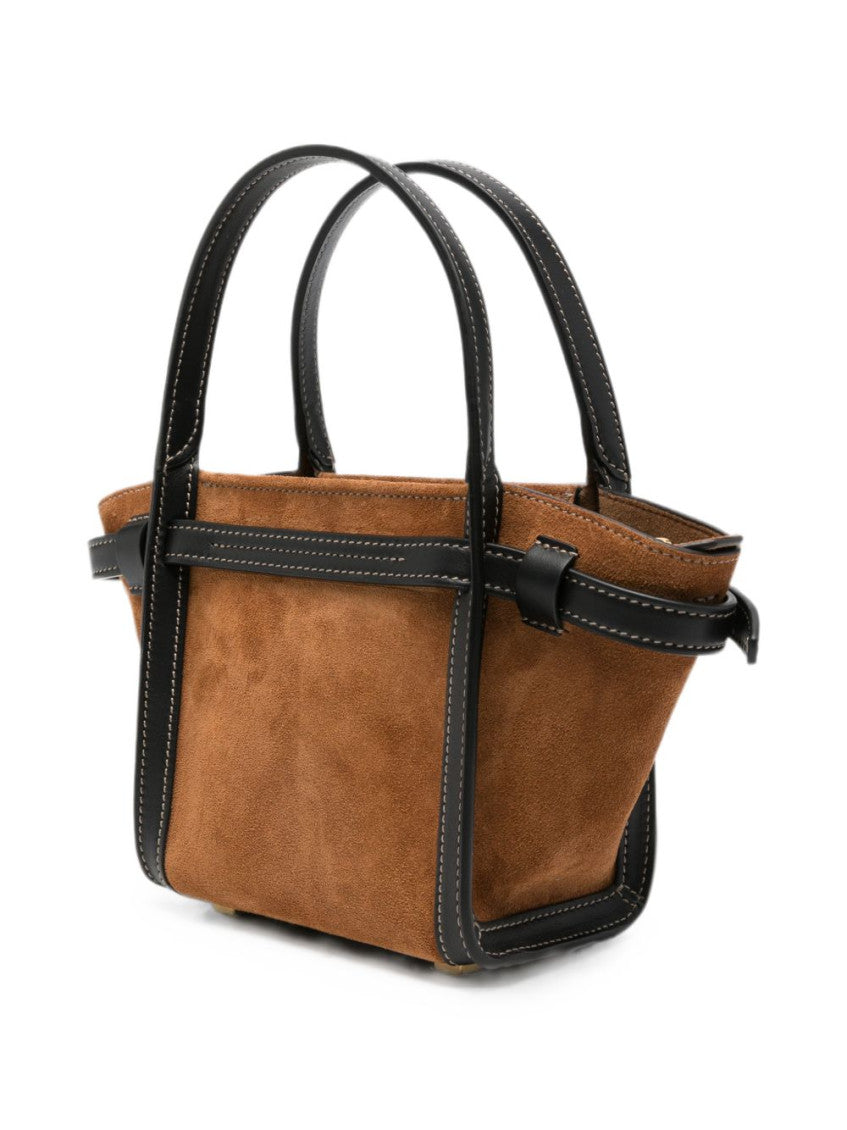 Brown T Signature Top Zip Mini Tote 2