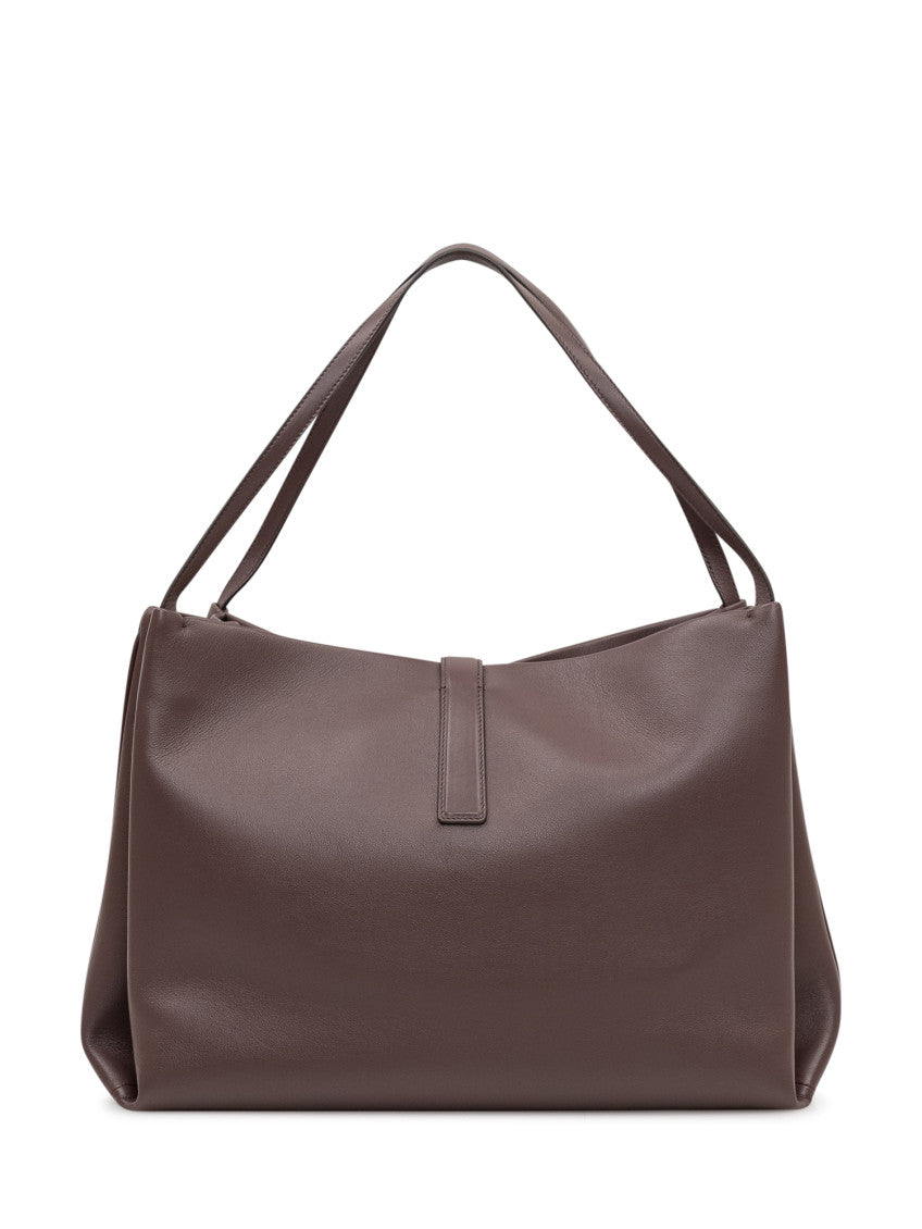 Brown Solid Large Tote 3