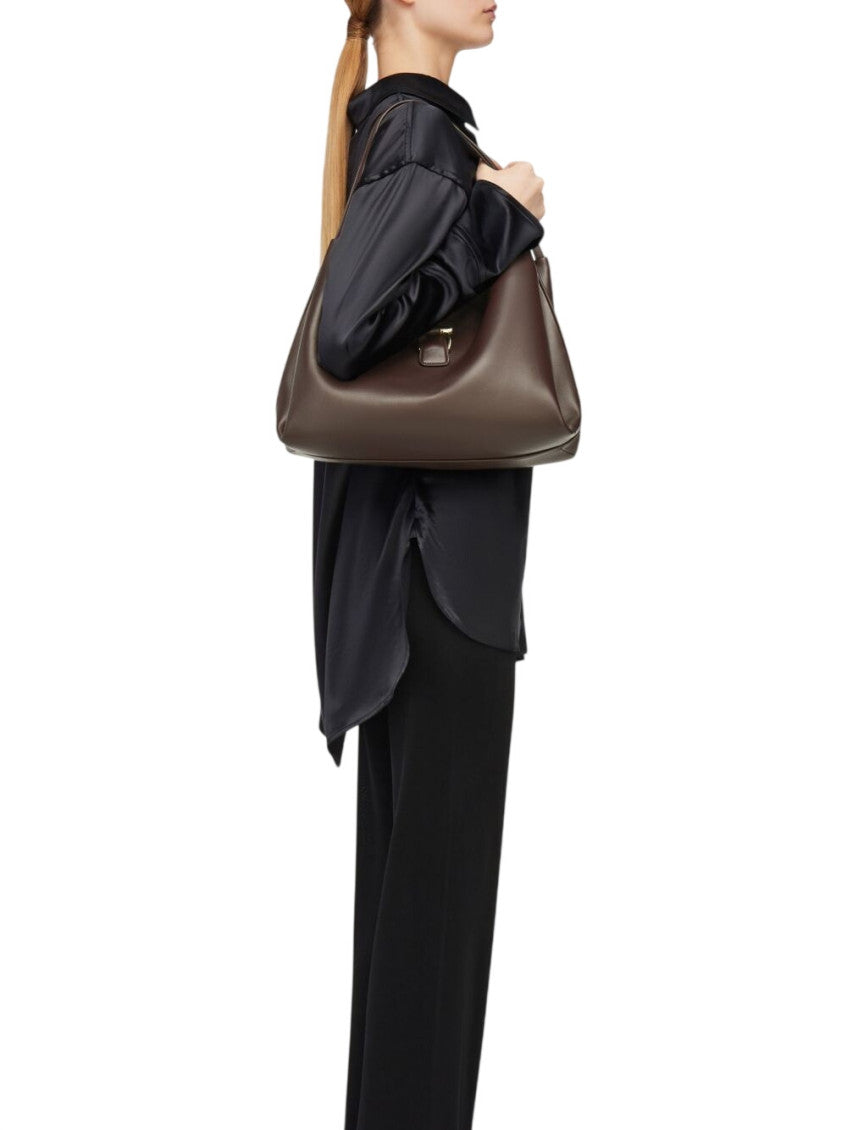 Brown Solid Large Tote 4