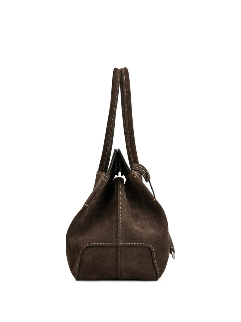 Brown Logo Medium Tote 4