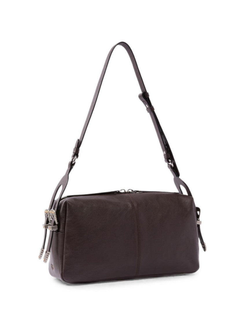 Dark Brown Keeper Medium Shoulder Bag 2