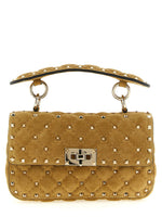 Beige Rockstud Small Crossbody Bag 1
