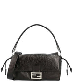 Black Baguette Medium Shoulder Bag 1