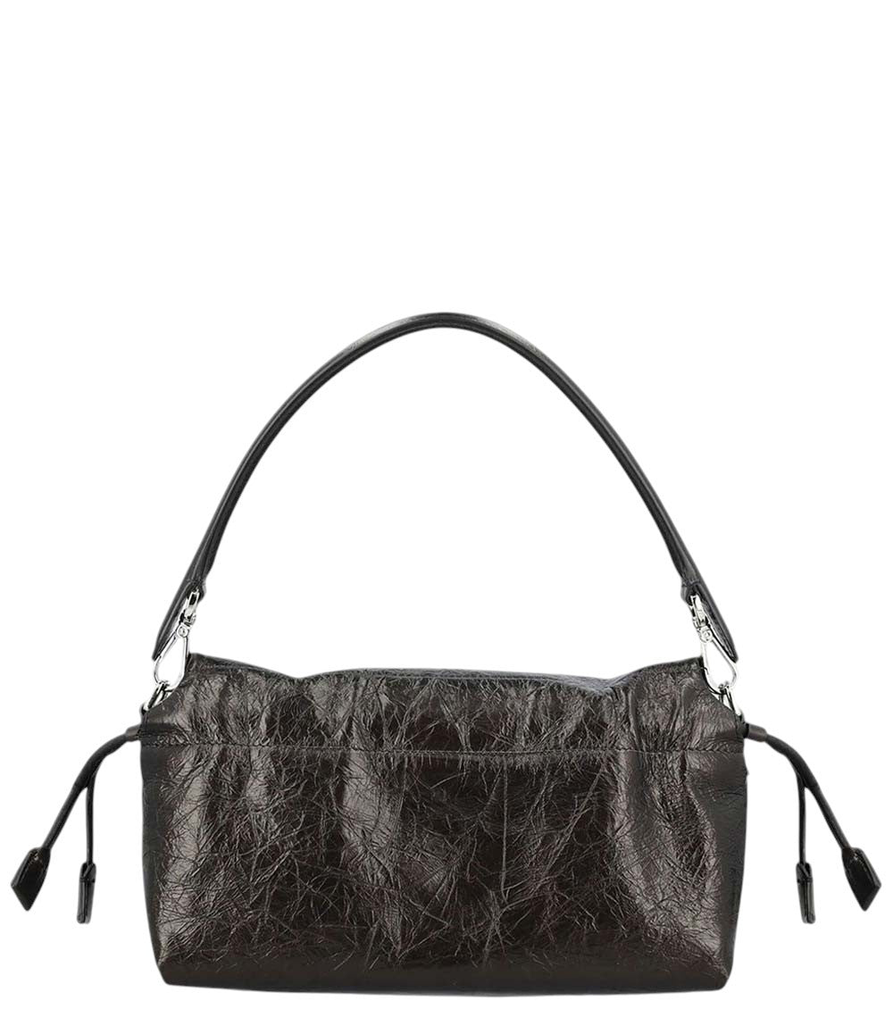 Black Baguette Medium Shoulder Bag 3