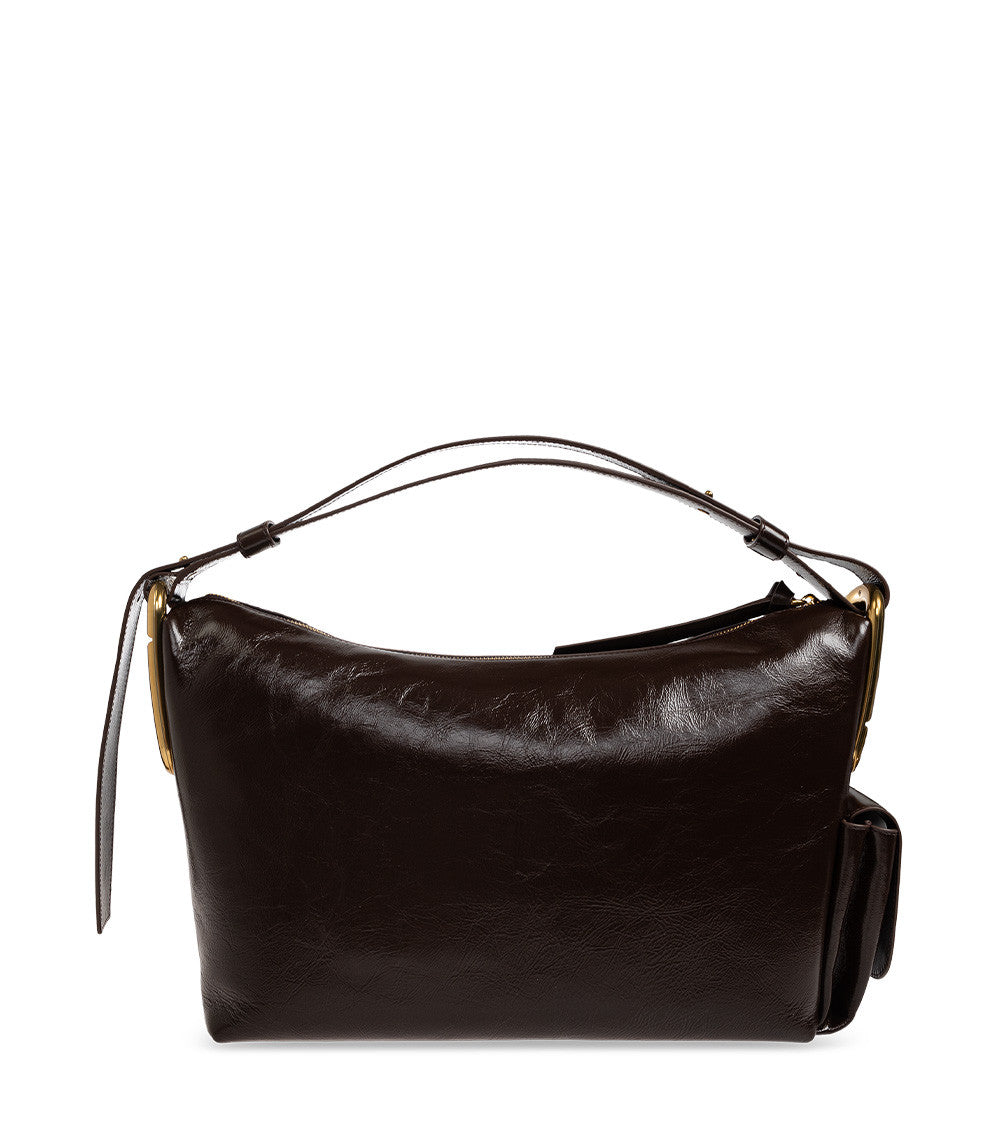 Dark Brown Scene Large Shoulder Bag 2