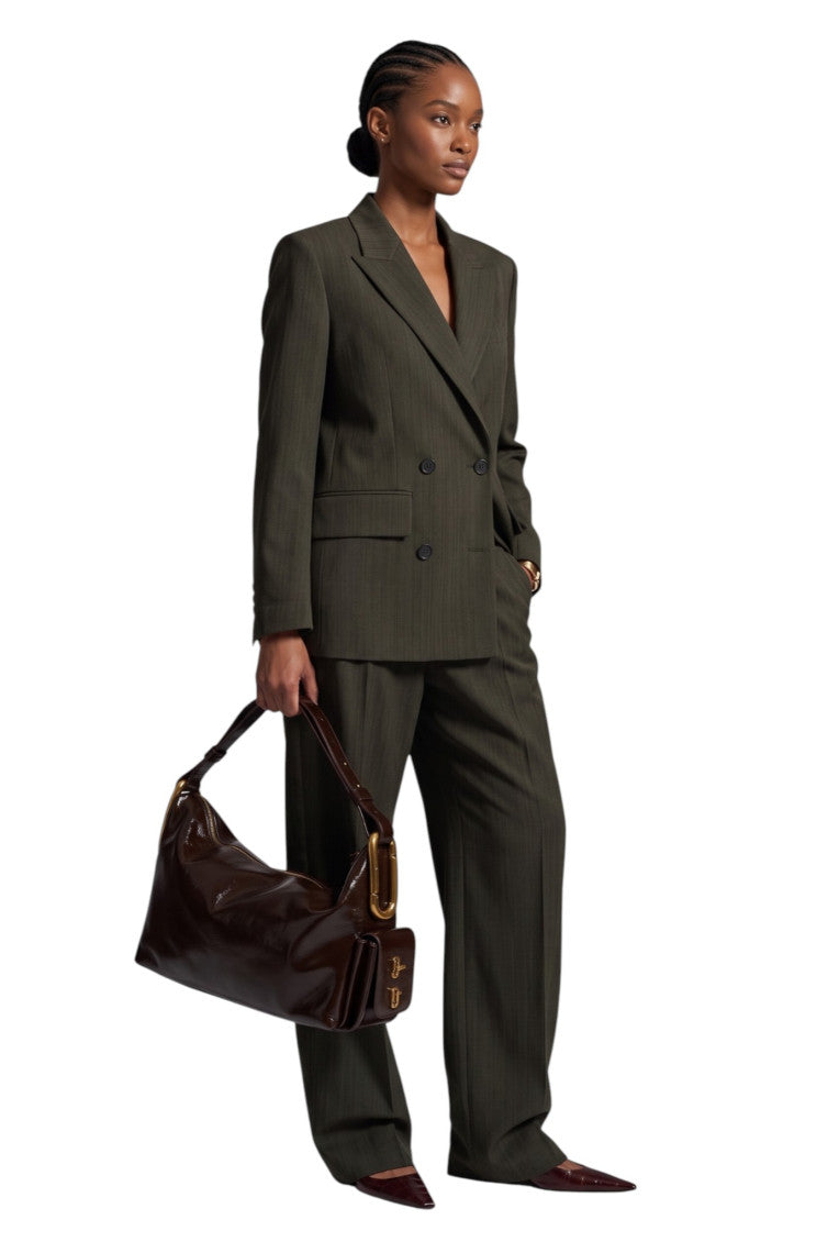Dark Brown Scene Large Shoulder Bag 5