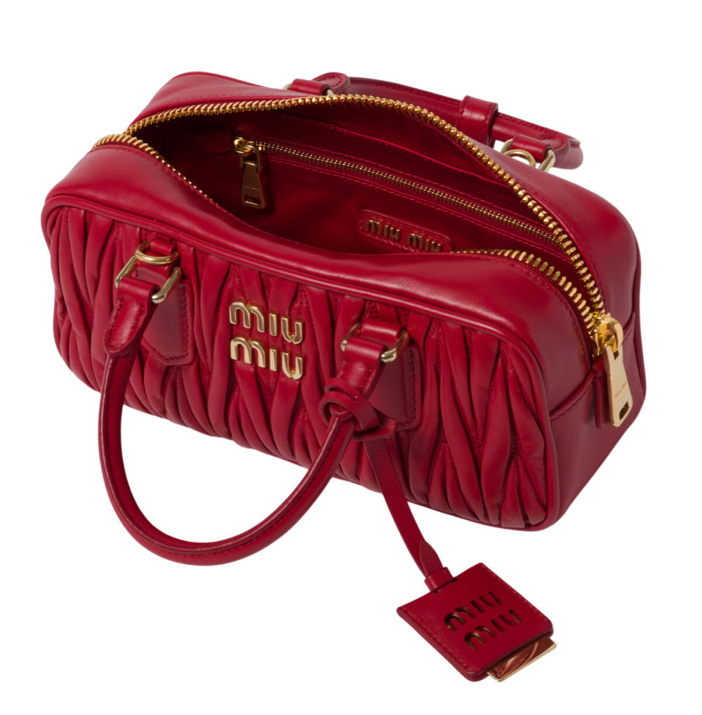 Cherry Matelasse Mini Satchel 4