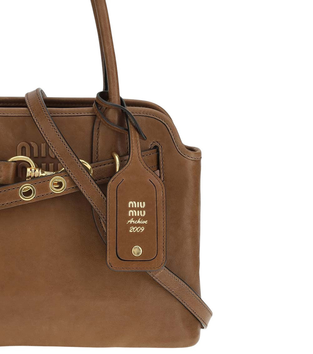 Brown Aventure Medium Shoulder Bag 4