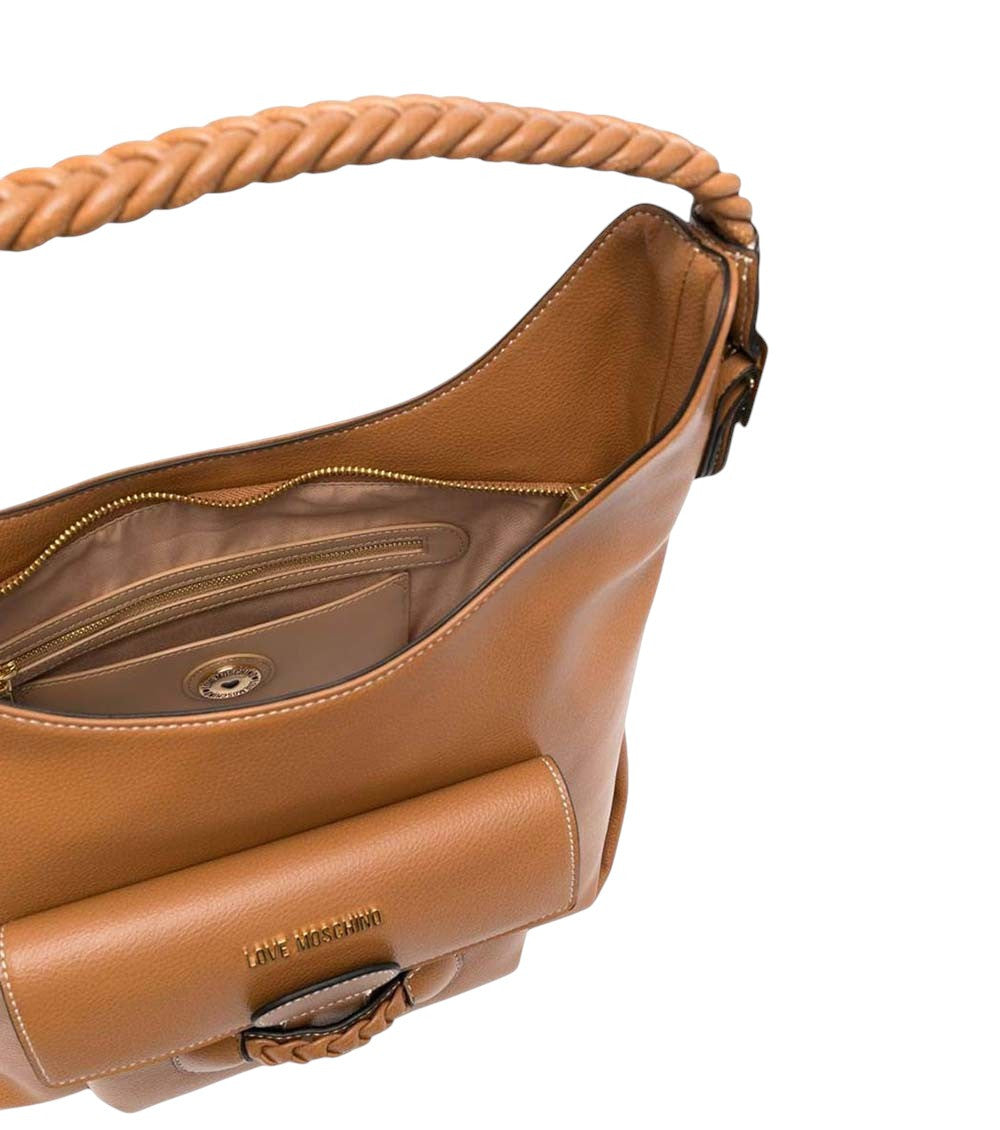 Brown Logo Medium Shoulder Bag 3