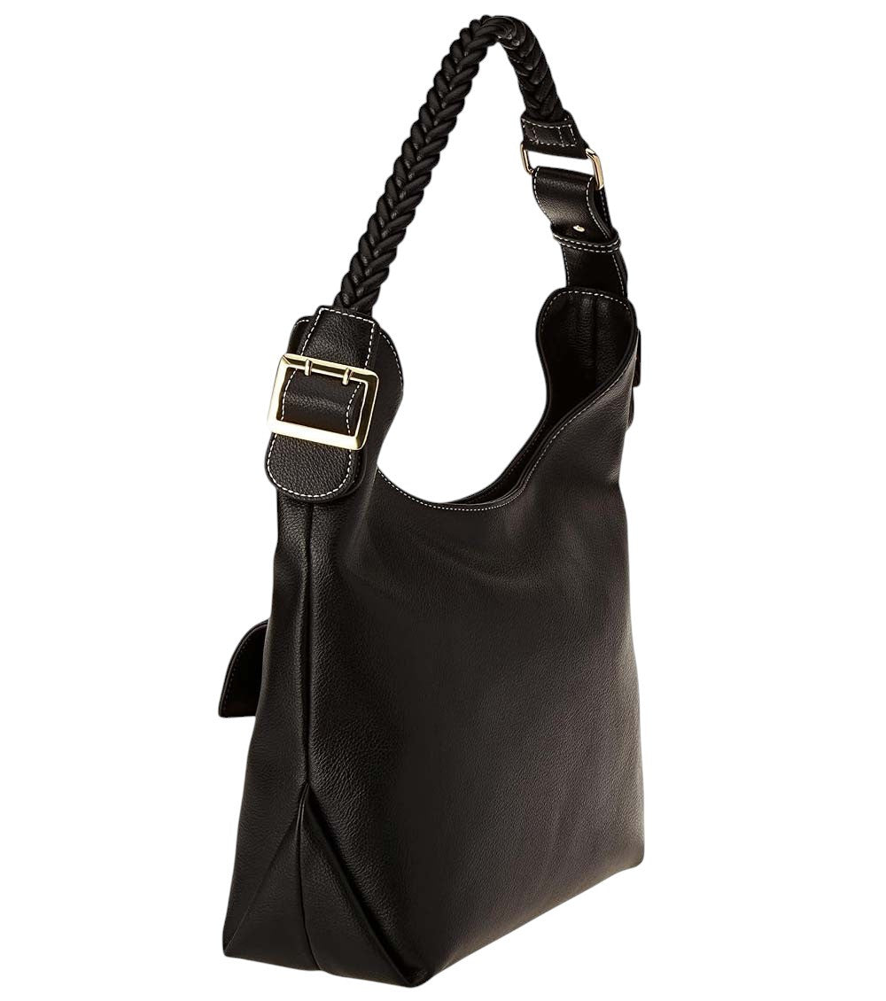 Black Logo Medium Shoulder Bag 2