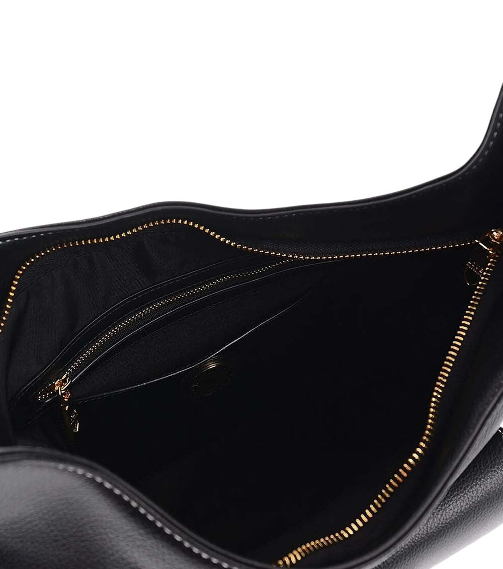 Black Logo Medium Shoulder Bag 3
