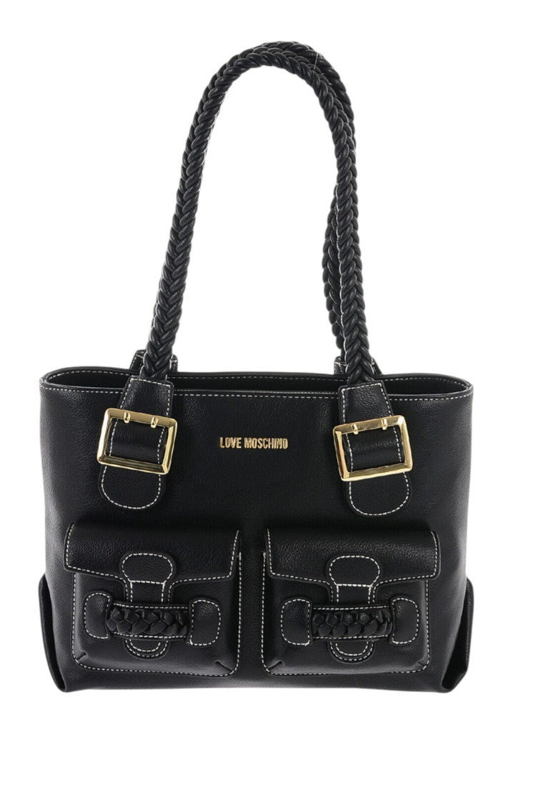Black Logo Medium Tote 1