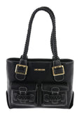 Black Logo Medium Tote 1