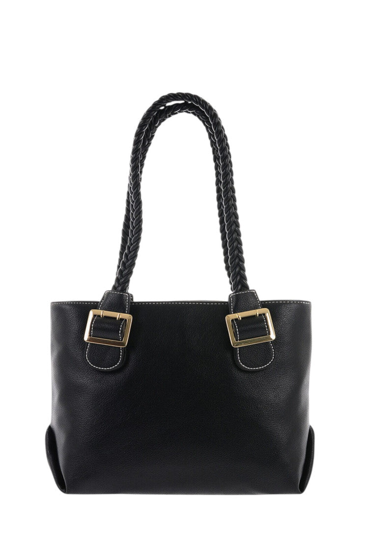 Black Logo Medium Tote 2