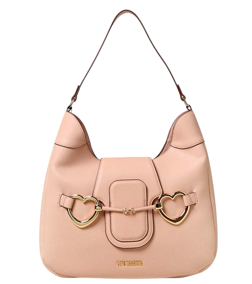 Pink Heart Clamp Medium Hobo 1