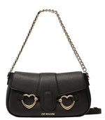 Black Heart Clamp Medium Shoulder Bag 1