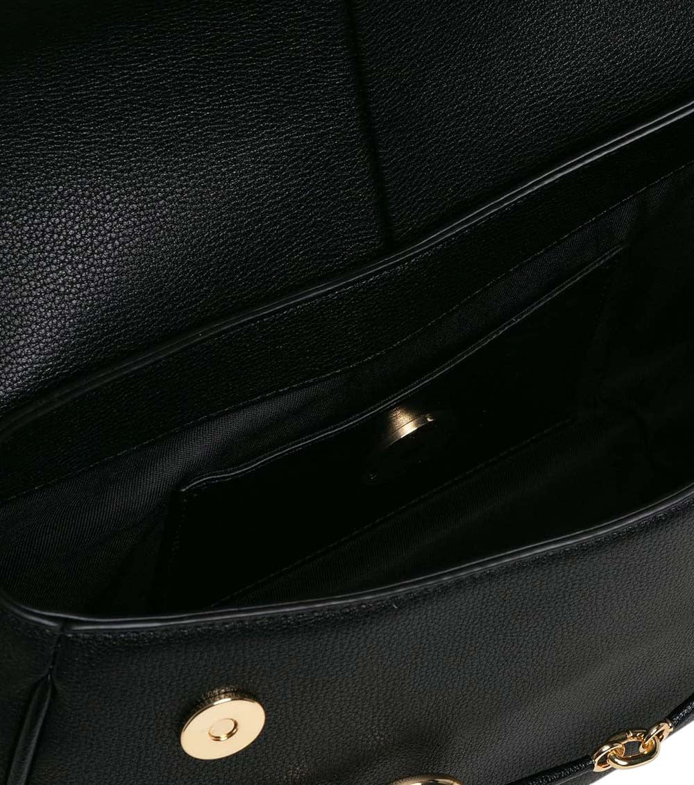 Black Heart Clamp Medium Shoulder Bag 4