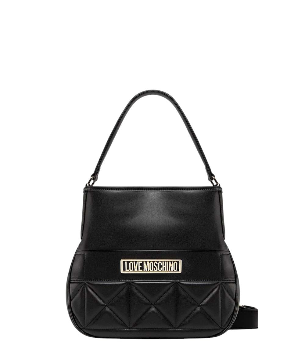 Black Logo Medium Shoulder Bag 1