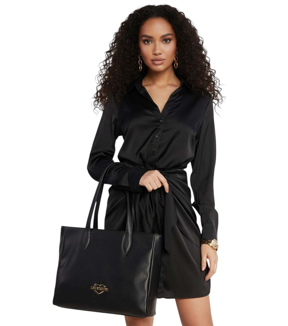 Black Heart Logo Large Tote 5