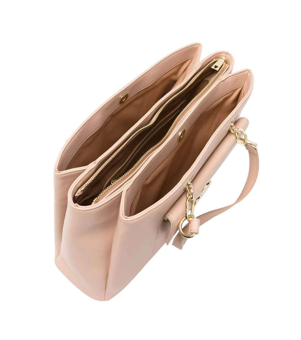 Beige Heart Logo Large Tote 3
