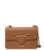 Brown Heart Logo Medium Shoulder Bag 1
